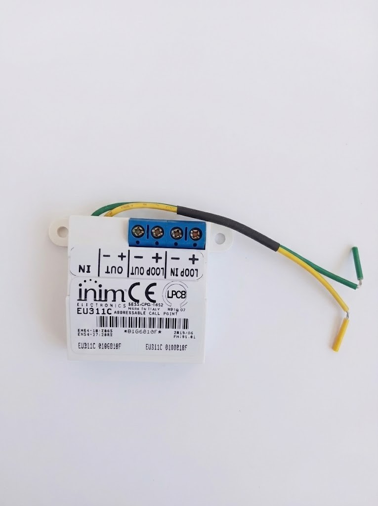 inim-eu311c-micromodulo-indirizzato-enea-per-pulsante-antincendio-call-point-con-isolatore-loop